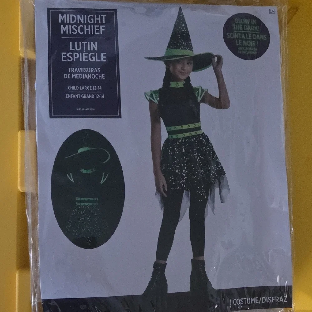Glow-in-the-Dark Witch Costume for Kids